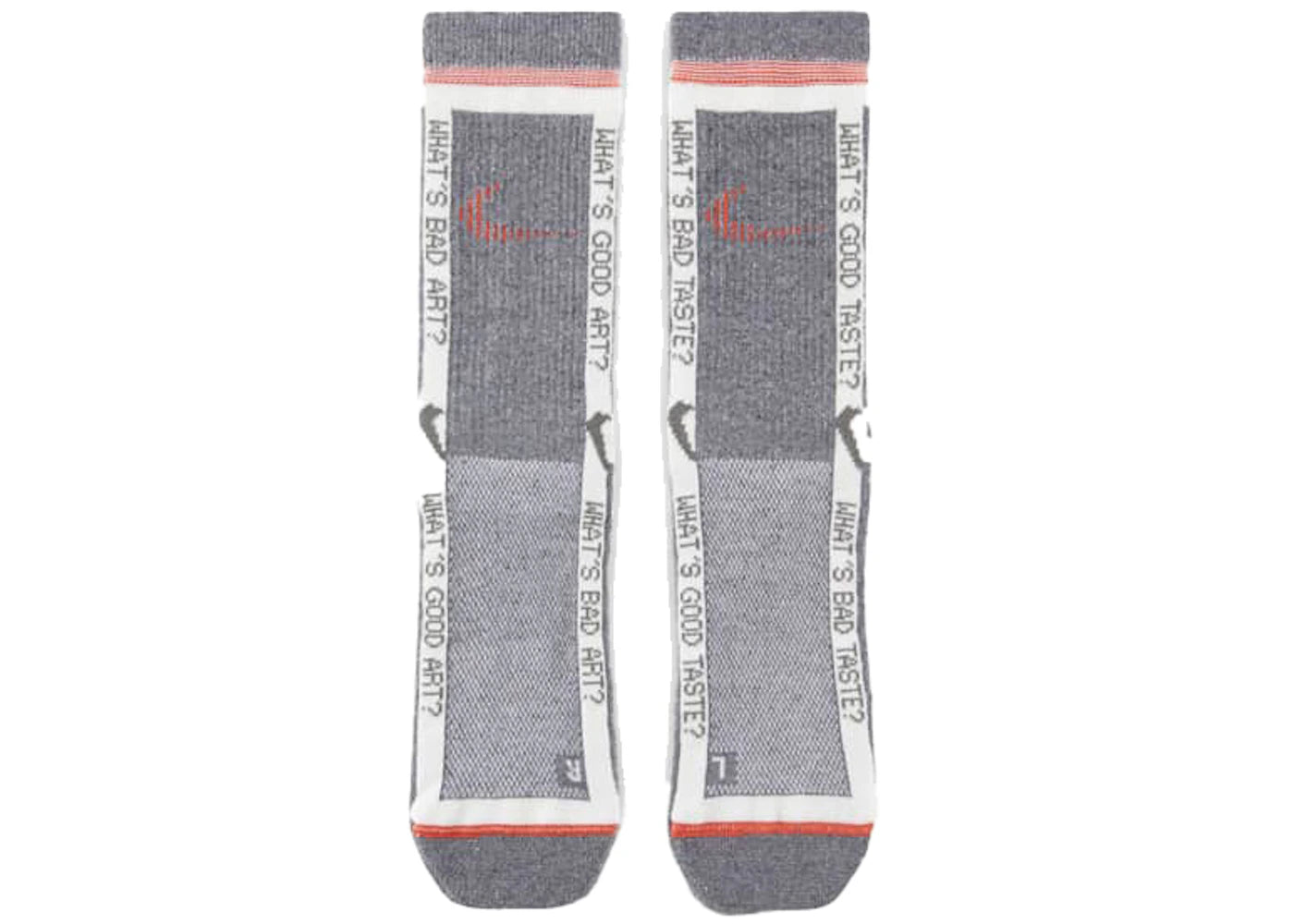 OFF-WHITE x Nike Socks Grey/Orange -1