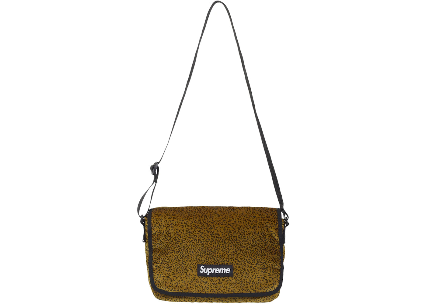 Supreme Velvet Small Messenger Bag Tan Leopard -1