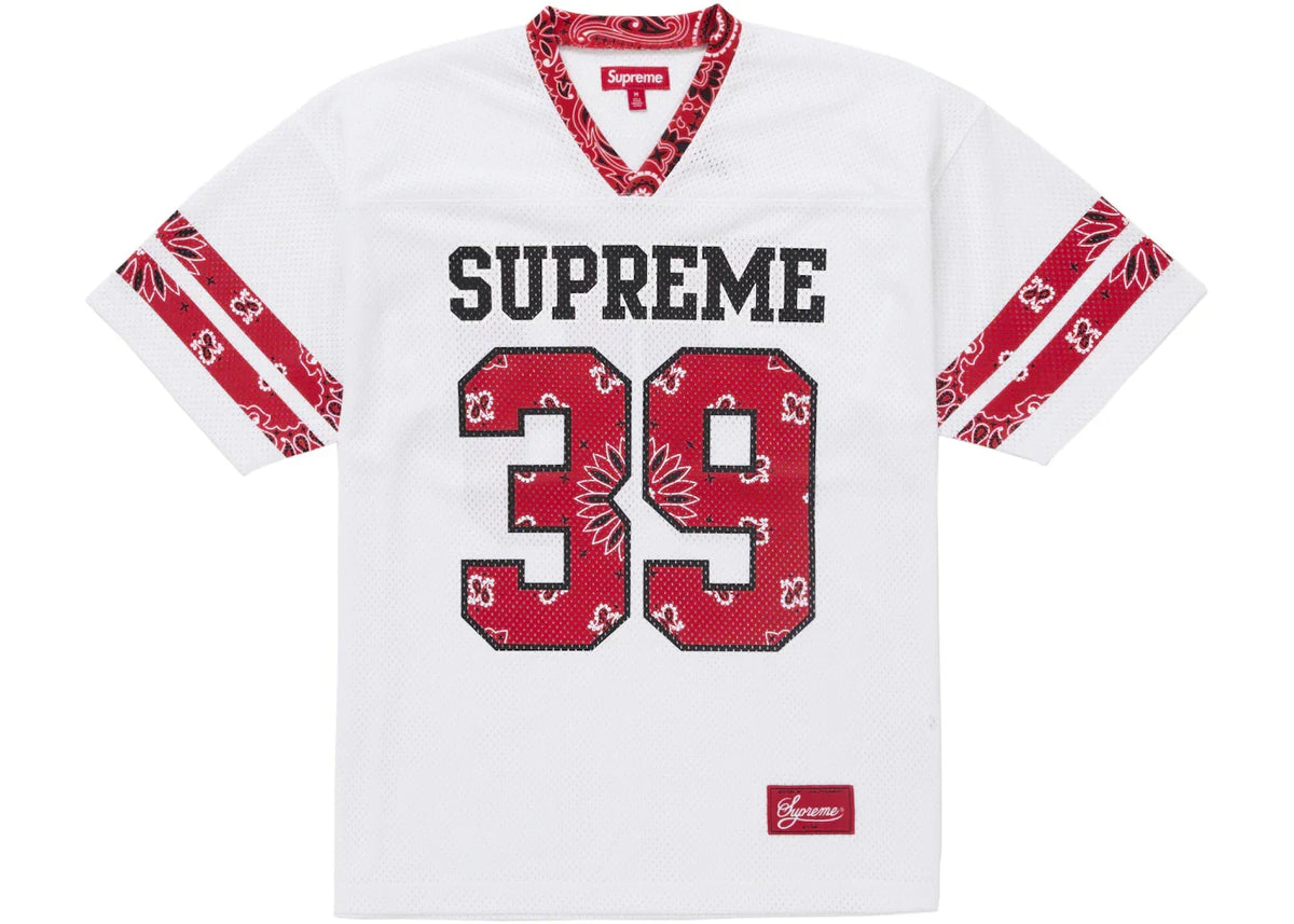 シュプリーム Supreme bandana football jersey Supreme Bandana Football Jersey White