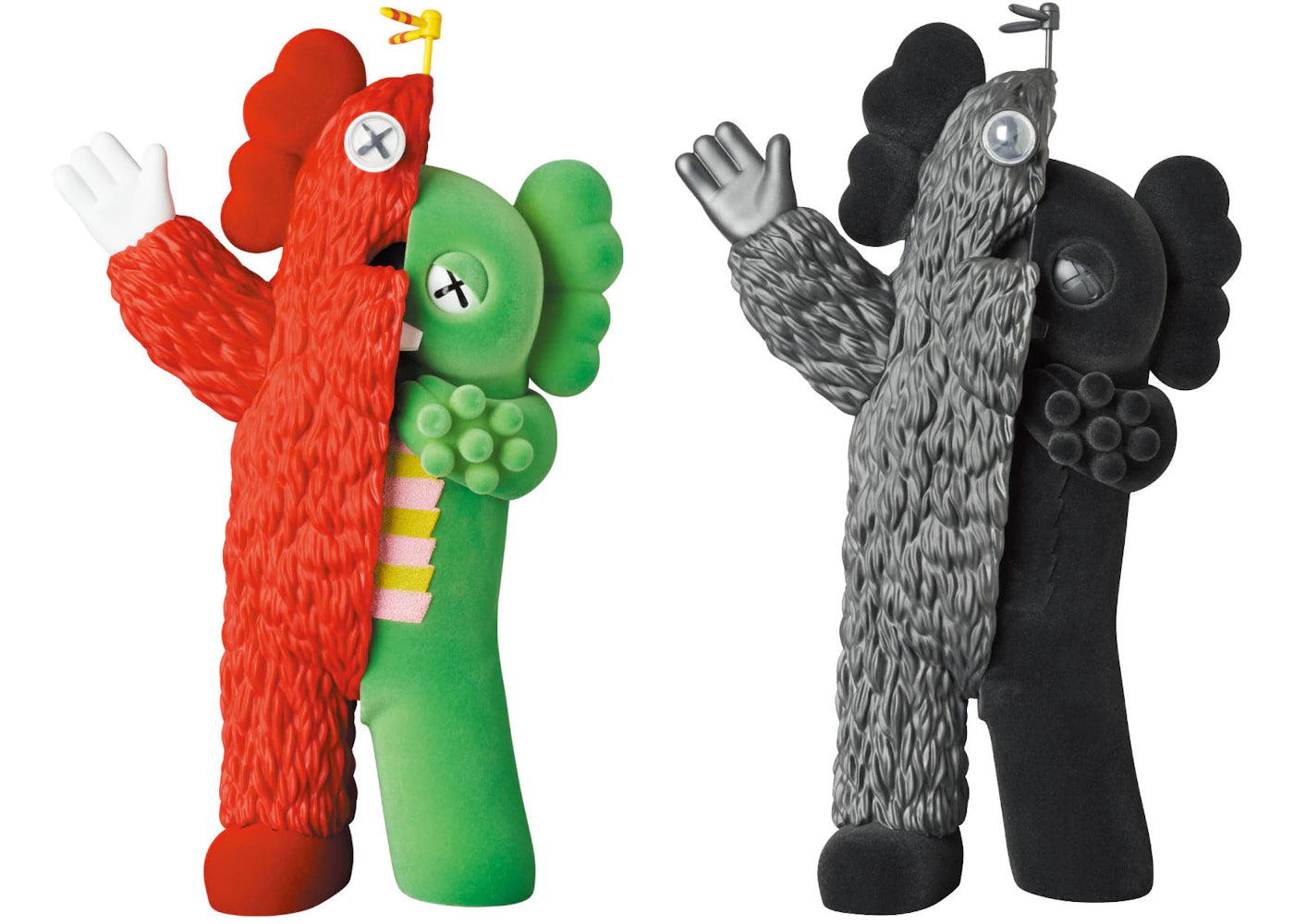 KAWS KACHAMUKKU Vinyl Figure Green/Red & Black Set -1