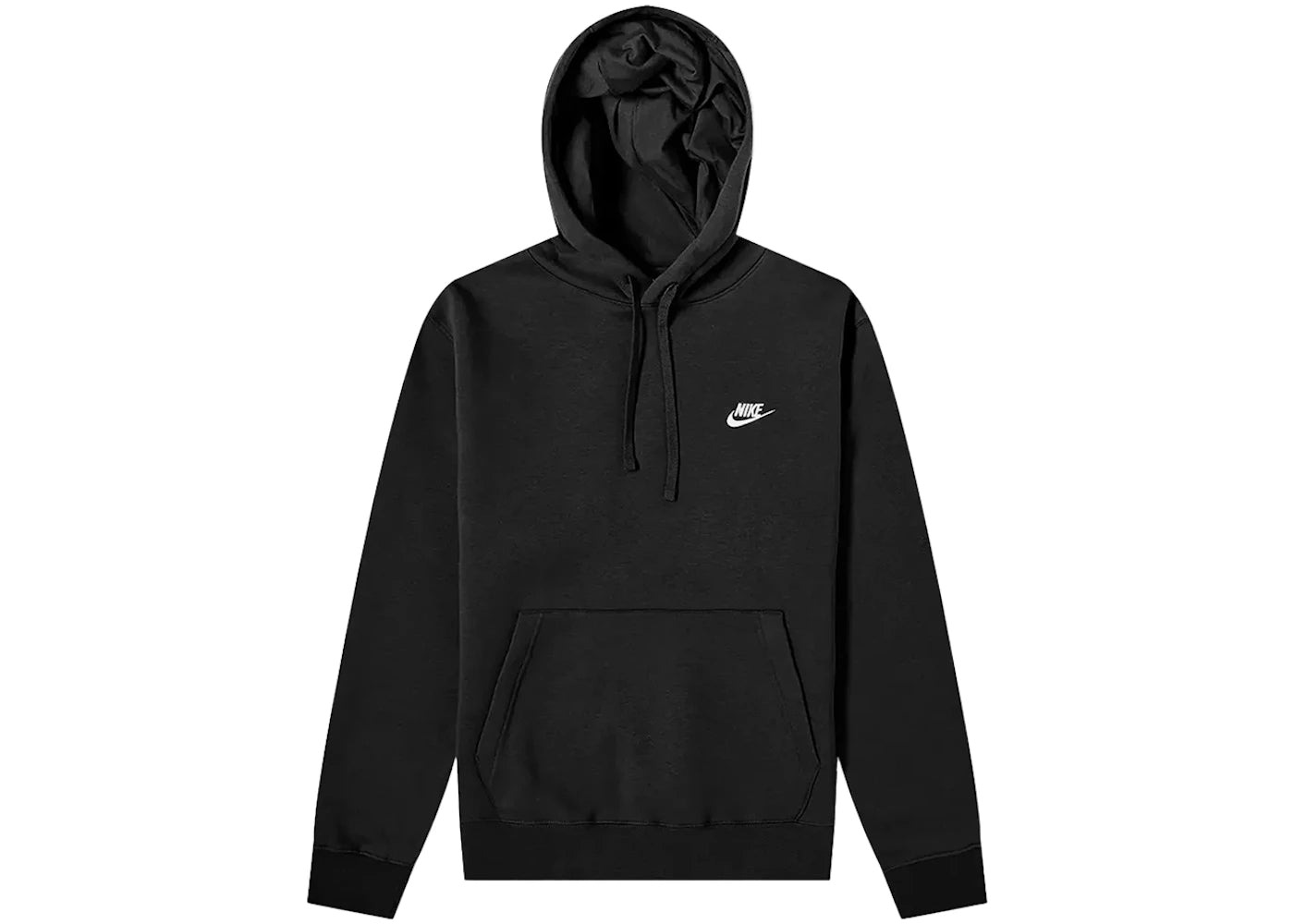 Nike Sportswear Club Fleece Pullover Hoodie Black/White -1