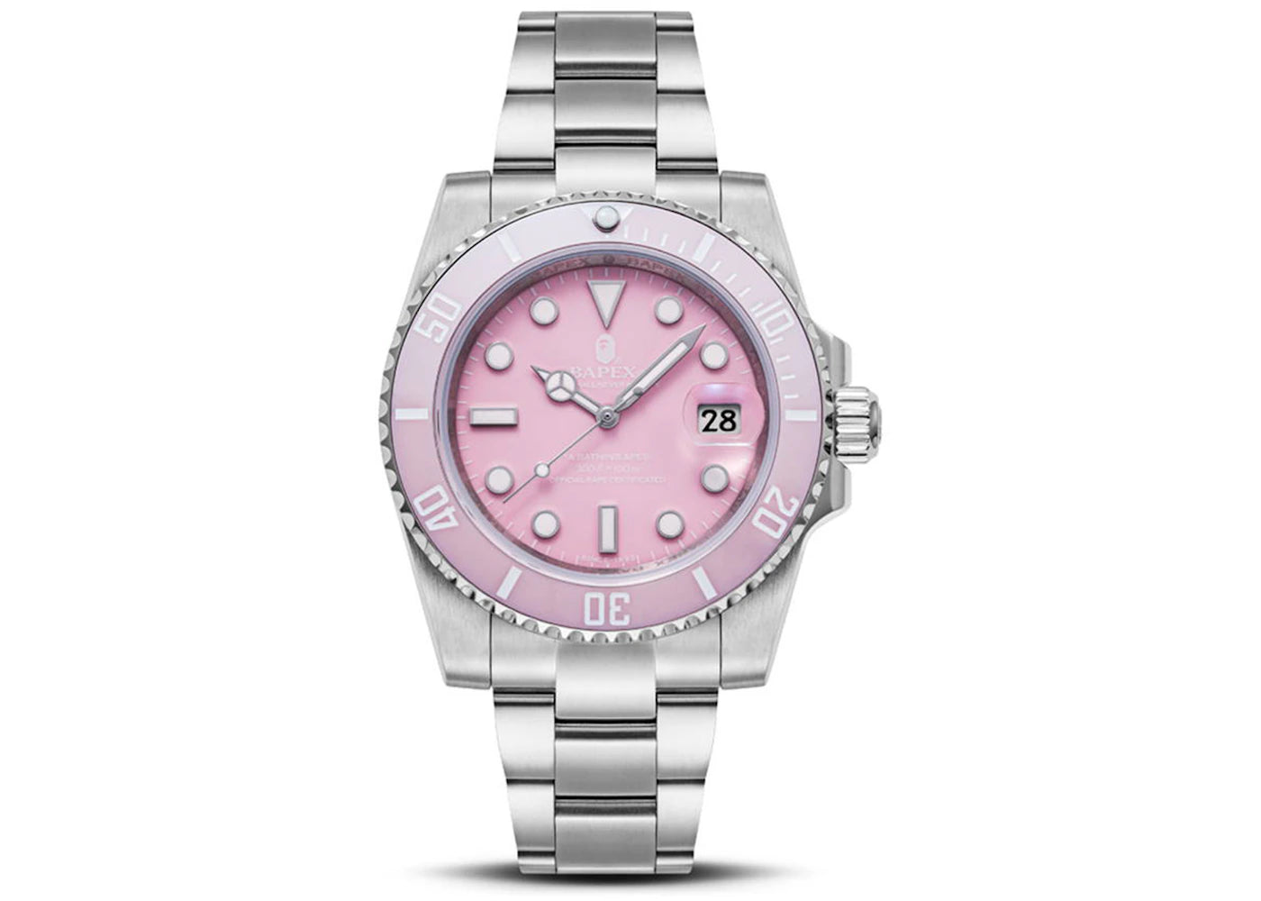 BAPE A Bathing Ape Type 1 Bapex Watch (2022) Pink Silver -1