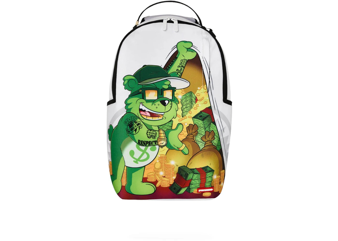 Sprayground Moneybear Cash Cub Backpack White -1