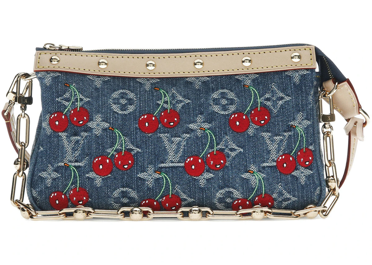 Louis Vuitton x Takashi Murakami Cherry Pochette Accessoires Denim Monogram -1