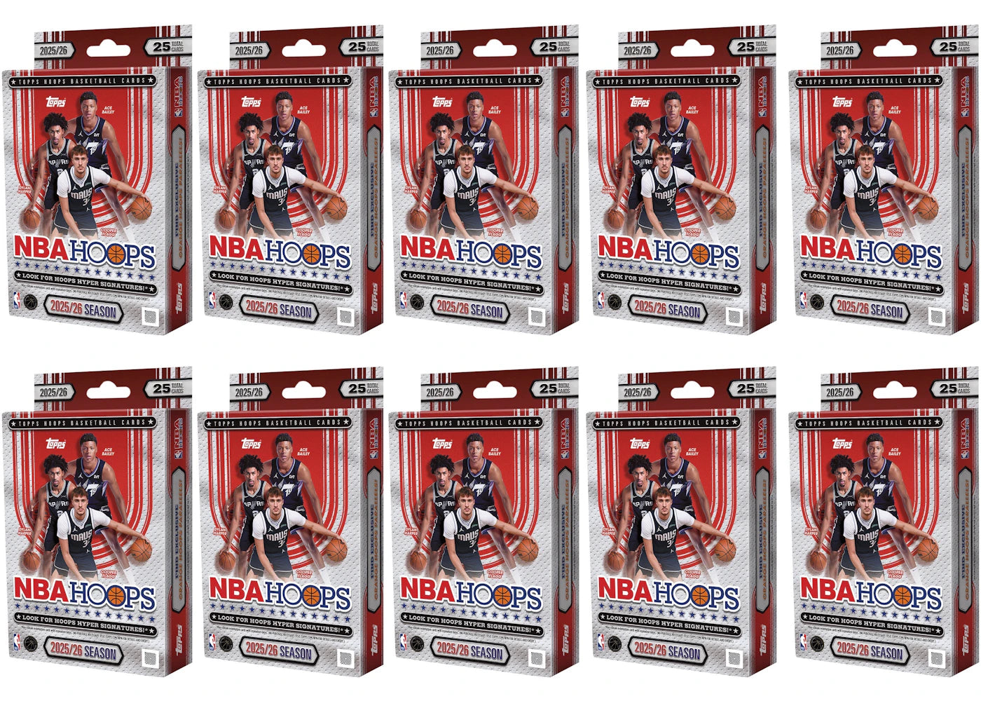 2026 Topps NBA Hoops Basketball Hanger Box 10x Lot -1