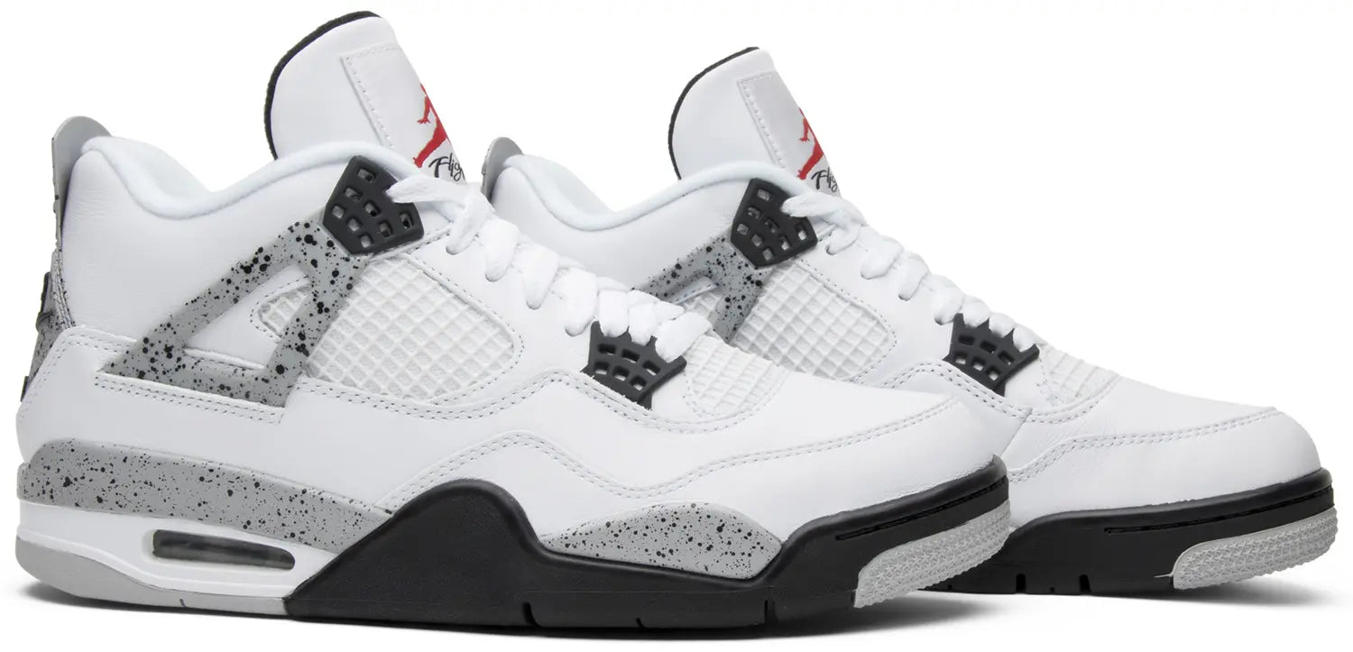 Pair Jordan 4 Retro White Cement (2016) 