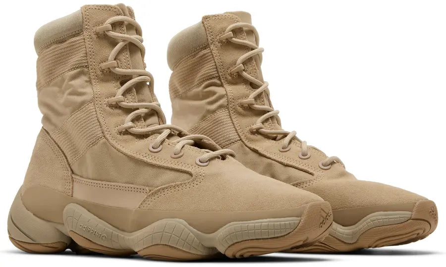 Pair adidas Yeezy 500 High Tactical Boot Sand