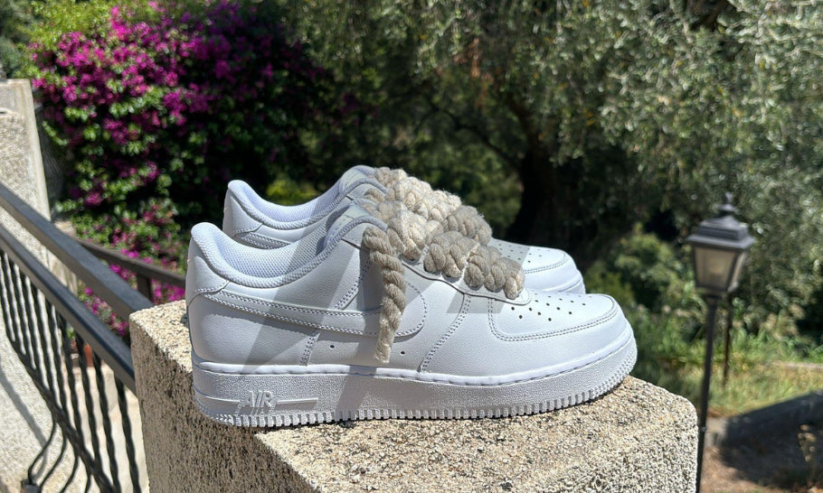 Custom Air Force 1 White Ropes Laces