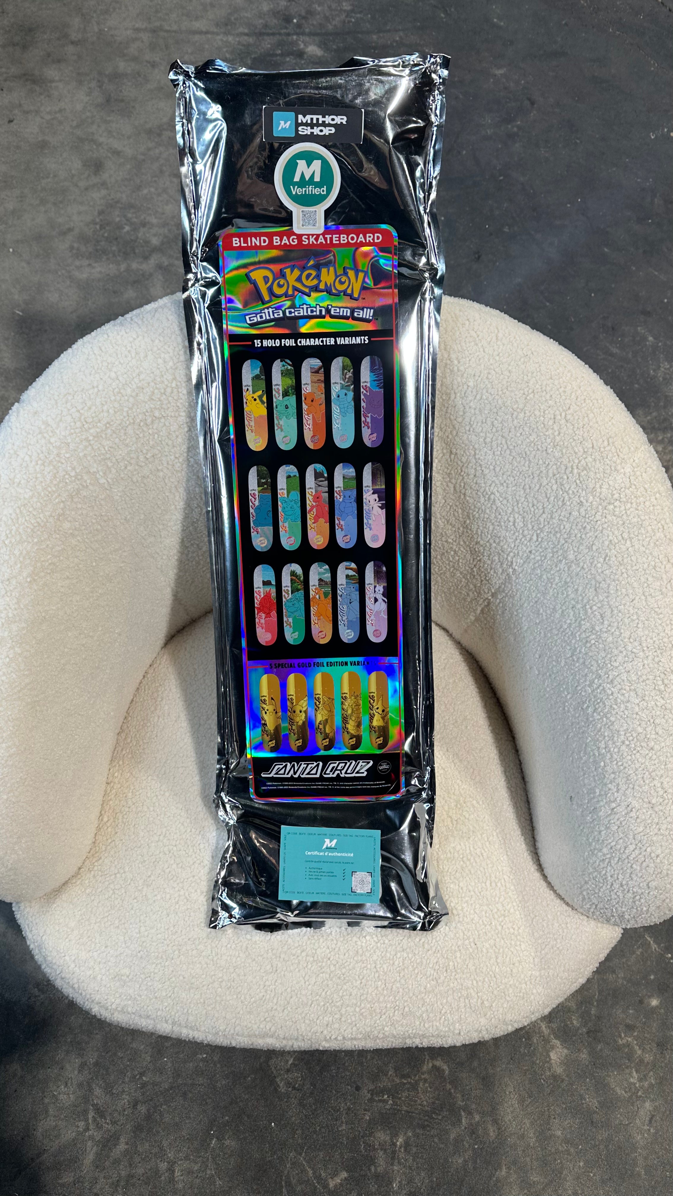 Pokemon Santa Cruz Skateboard Deck Blind Bag