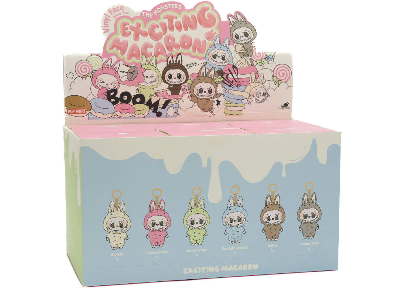 Pop Mart Labubu The Monsters Tasty Macarons Vinyl Face (x6 Blind Box Whole Set)