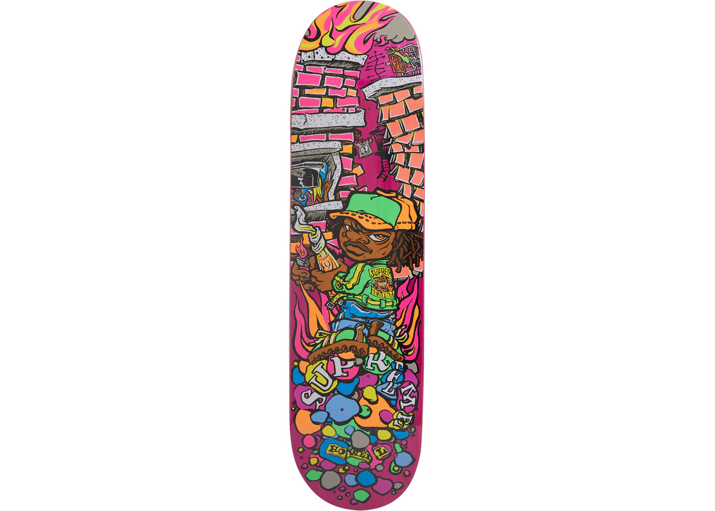 Supreme Molotov Kid Skateboard Deck Pink -1