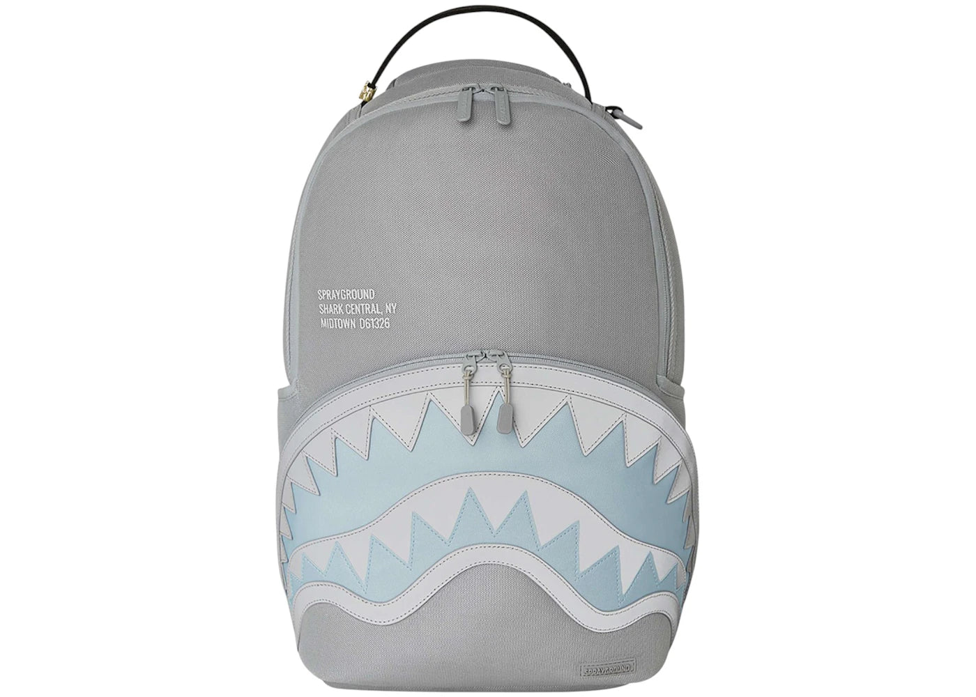 Sprayground Shark Central Mesh DLXS Backpack White -1