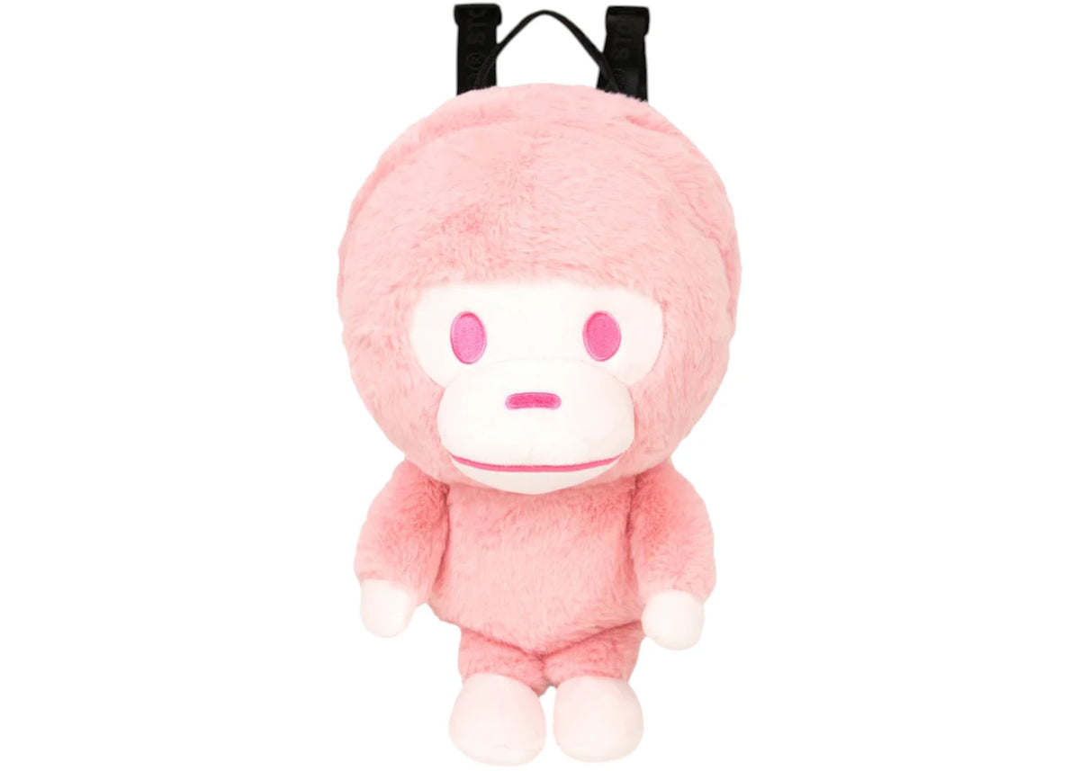 BAPE Baby Milo Large Plush Backpack Light Pink -1