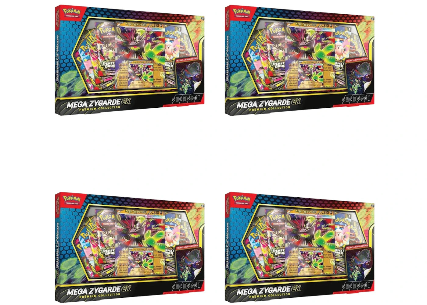 2026 Pokémon Mega Evolution Mega Zygarde ex Premium Collection 4x Lot -1