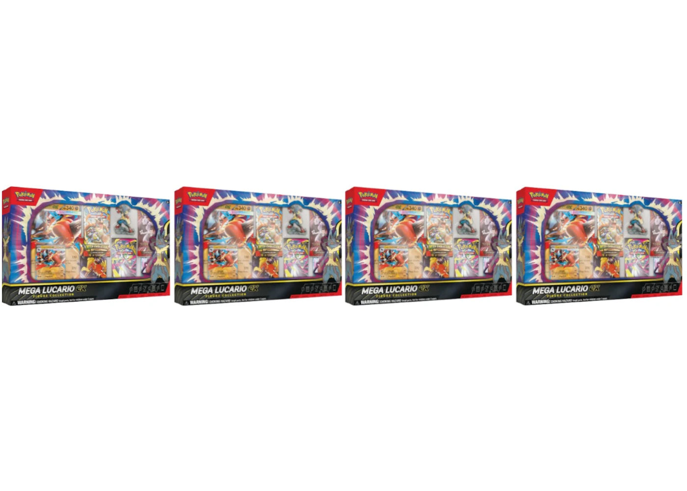 2025 Pokémon Mega Evolution Mega Lucario ex Figure Collection Box 4x Lot -1