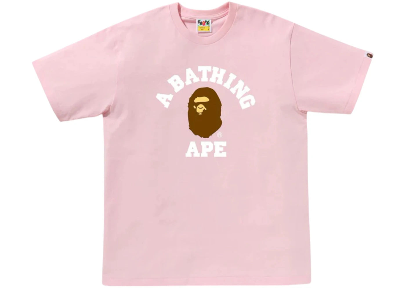 BAPE College Tee (SS25) Pink -1