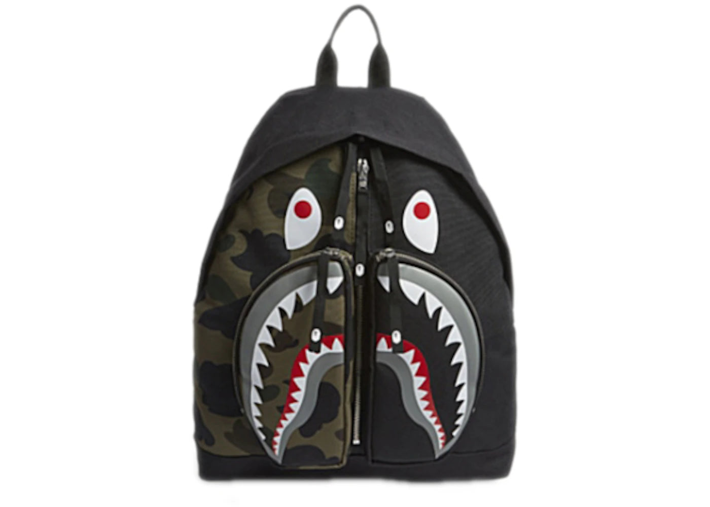 BAPE 1st Camo Shark Day Pack Green -1