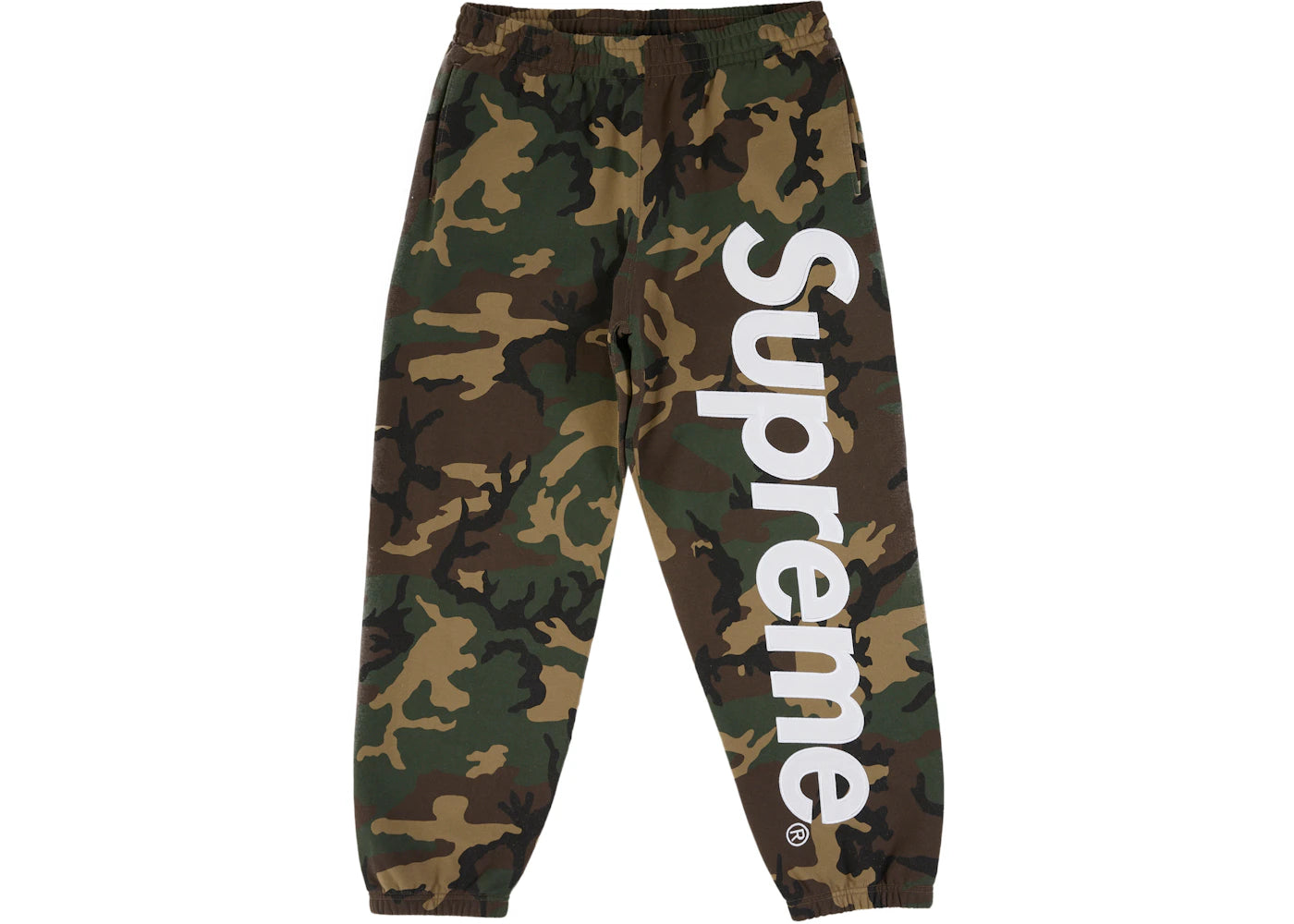 Supreme Satin Applique Sweatpant (SS26) Woodland Camo -1