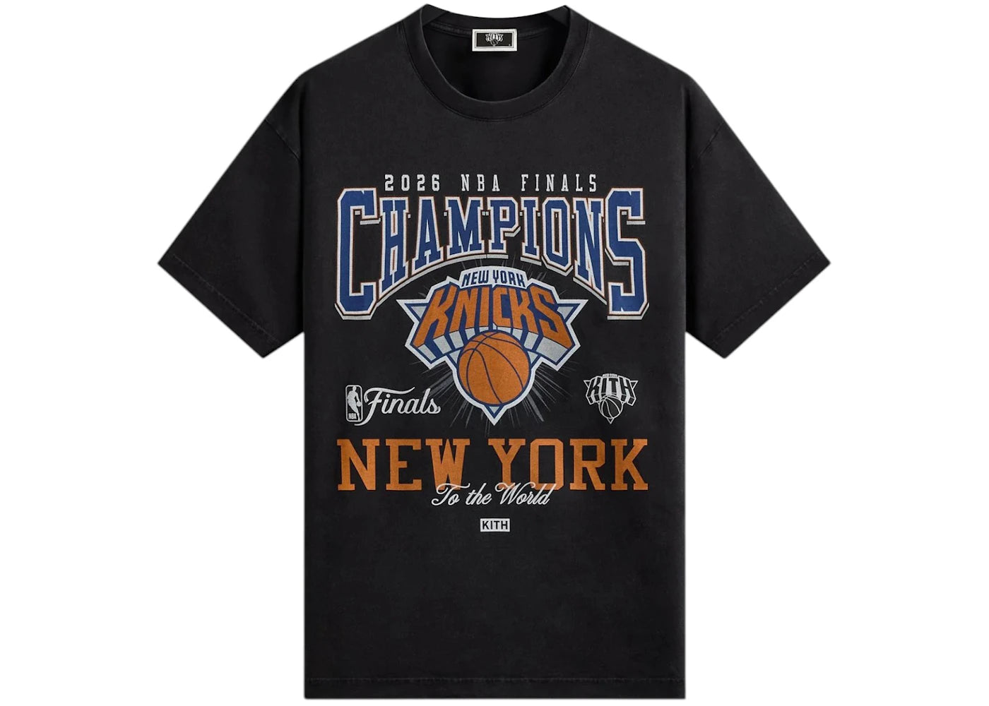 Kith x New York Knicks 2026 Champions Vintage Tee Black -1