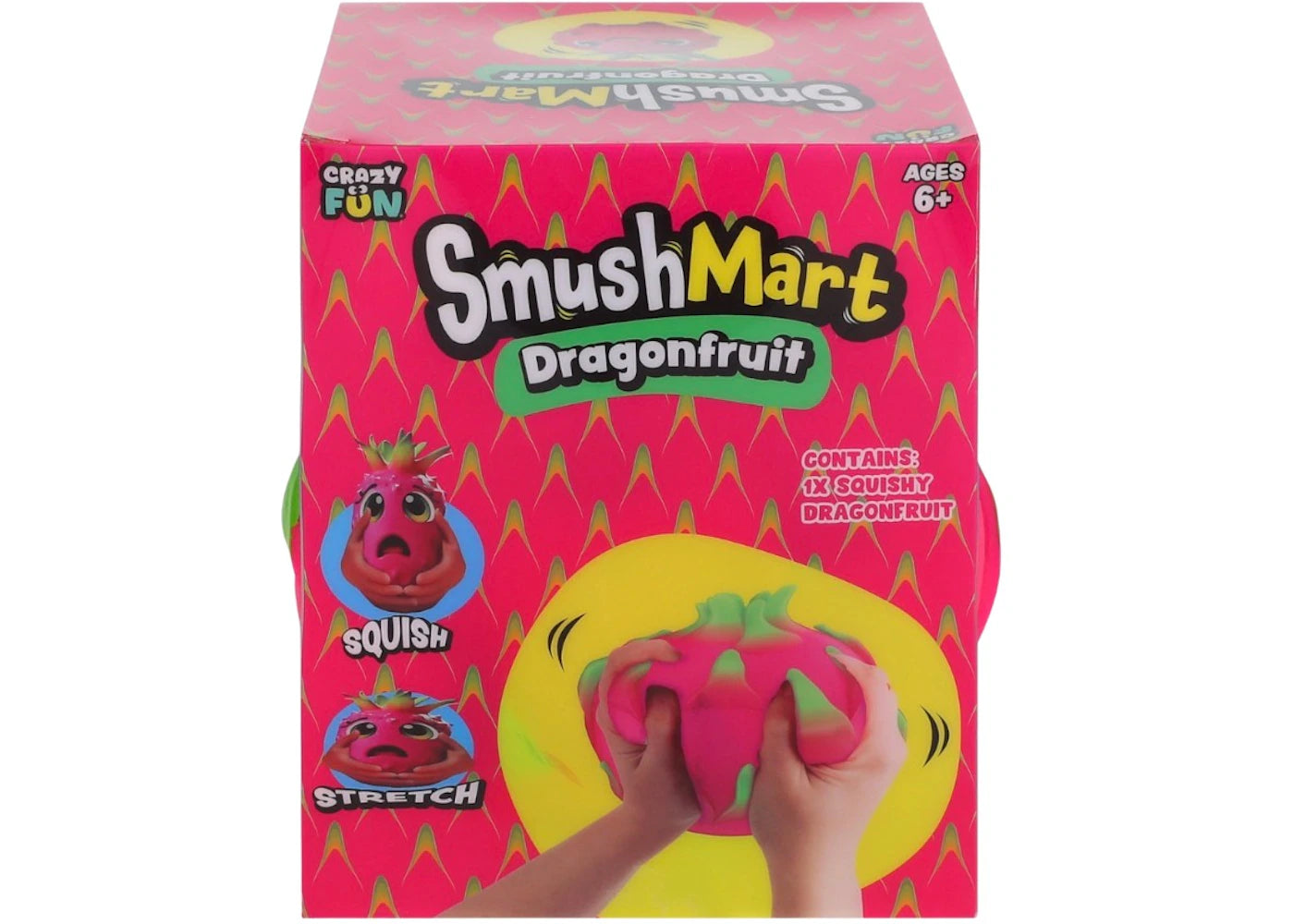 Crazy Fun Smush Mart Dragon Fruit Squishy Toy -1