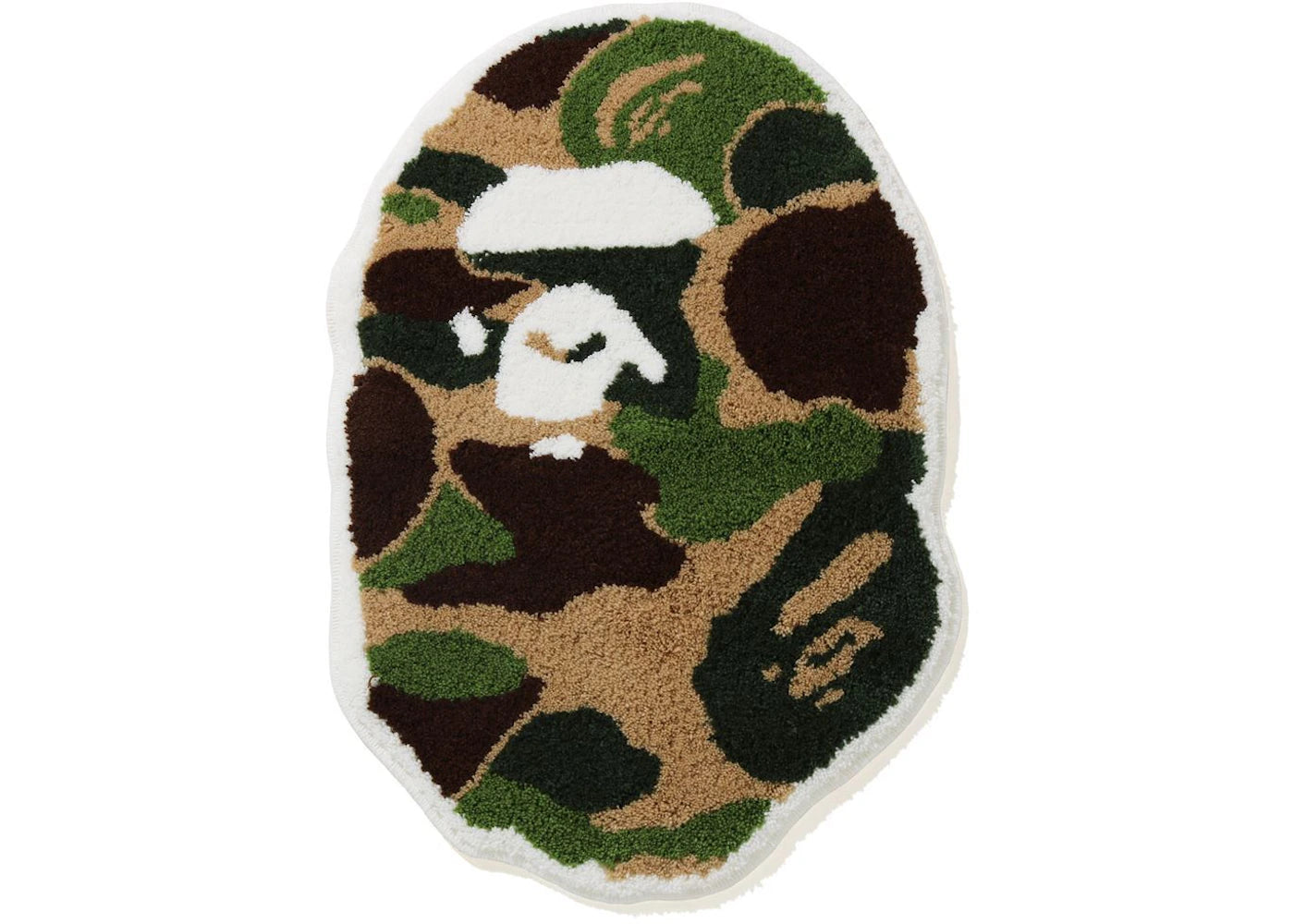 BAPE ABC Camo Ape Head Rug Green -1