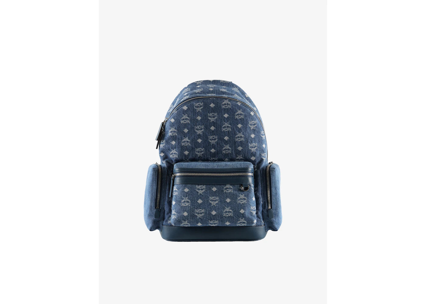MCM Stark Fabric Medium Backpack Denim Blue -1