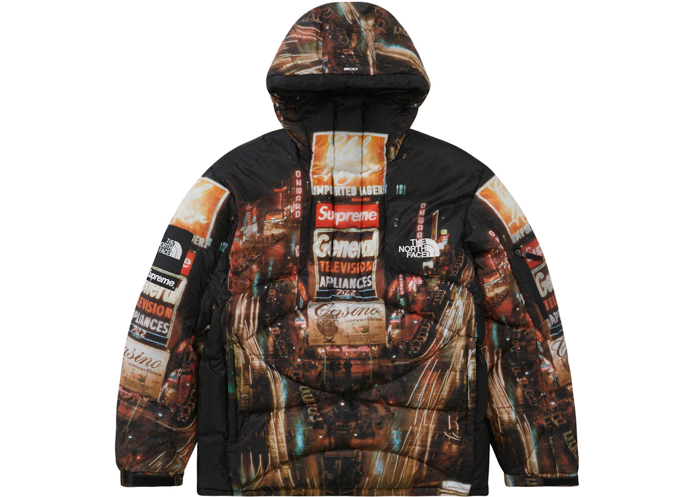 Supreme The North Face 800-Fill Half Zip Hooded Pullover Times Square -1