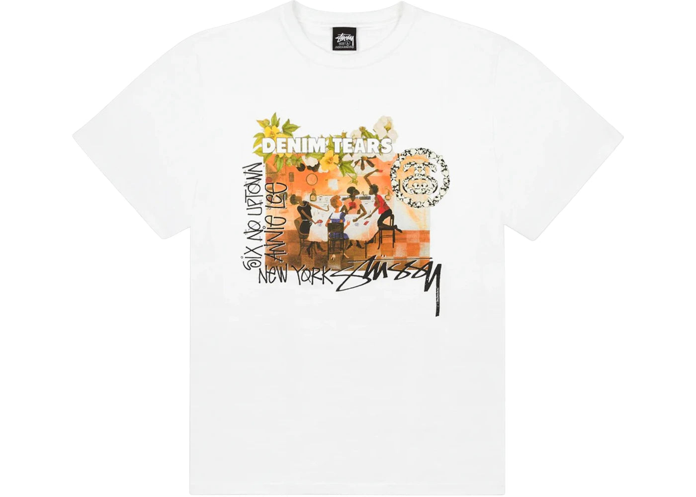 Denim Tears x Stussy Annie Lee Artist Tee White -1