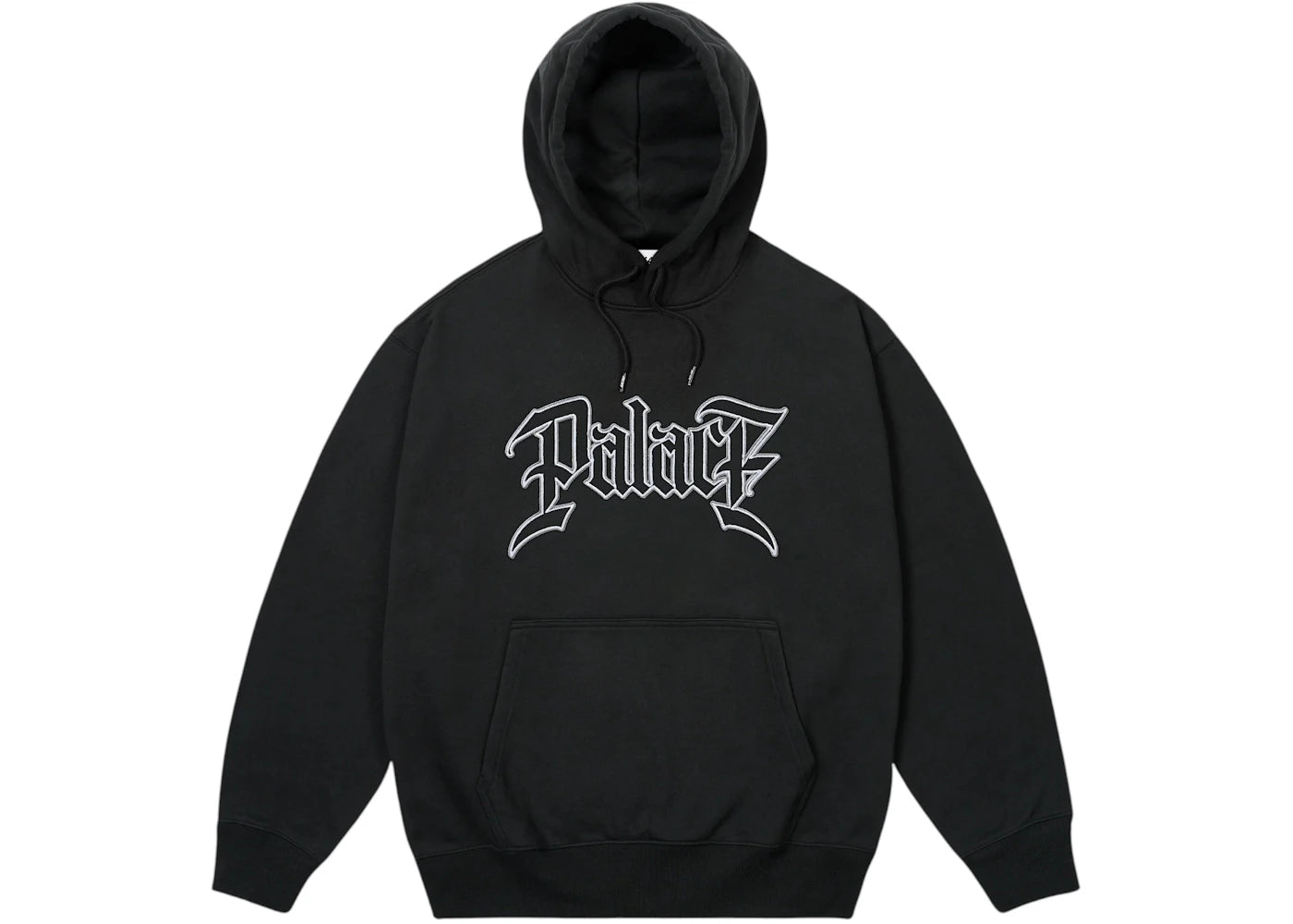 Palace Le Script Hoodie Black -1