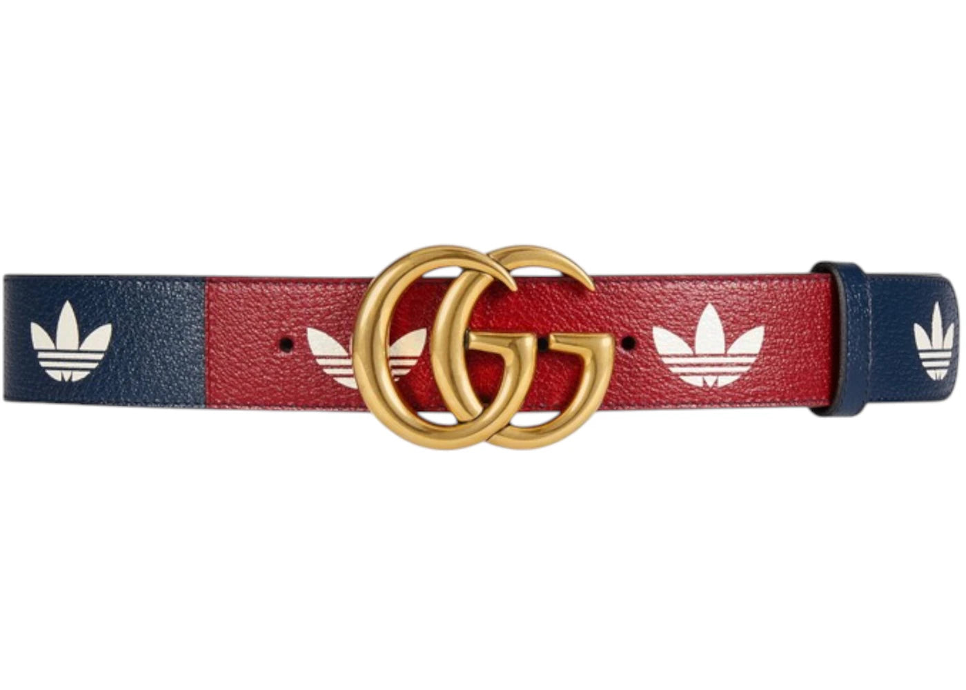 Gucci x adidas Double G Trefoil Belt Navy Red -1