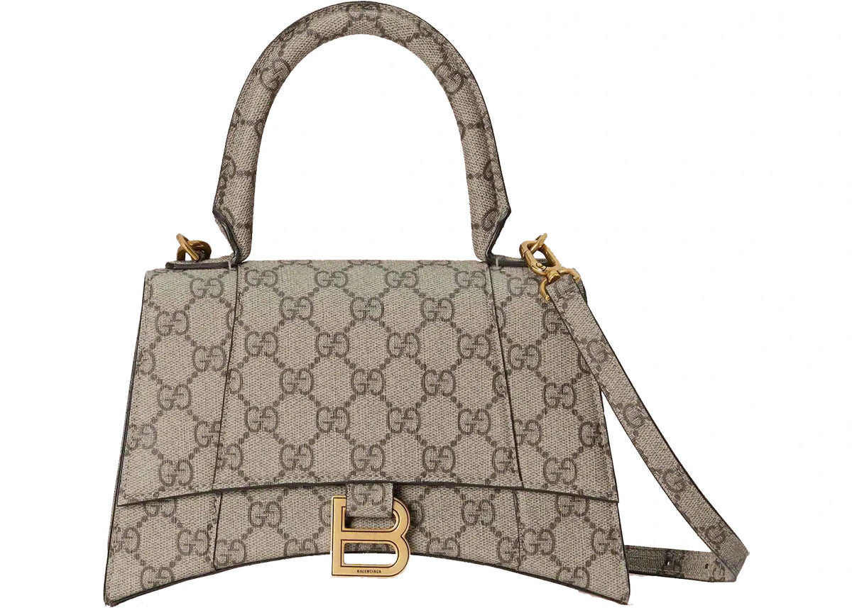 Gucci x Balenciaga The Hacker Project Small Hourglass Bag Beige/Ebony -1