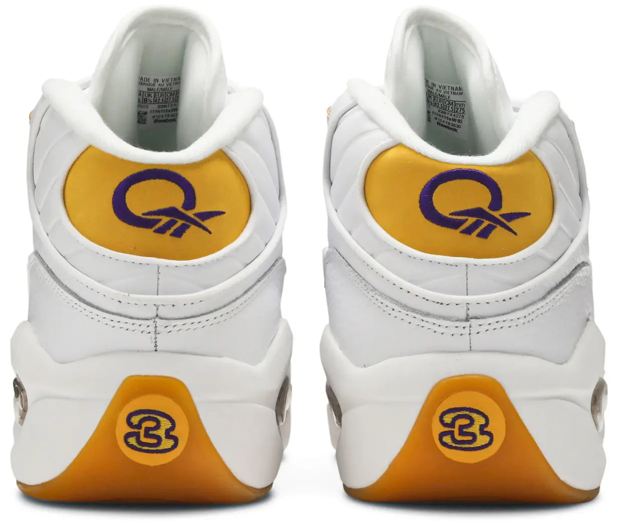 Reebok Question Mid Yellow Toe Back