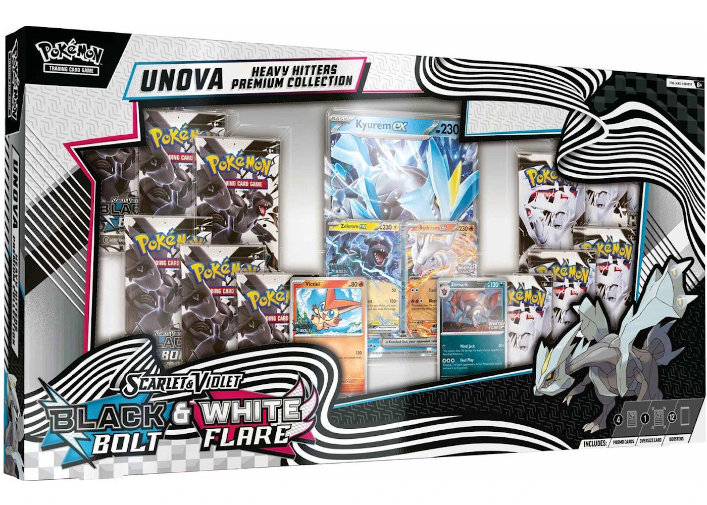 2025 Pokémon Scarlet & Violet Black Bolt & White Flare Unova Heavy Hitters Premium Collection (Costco Exclusive) -1