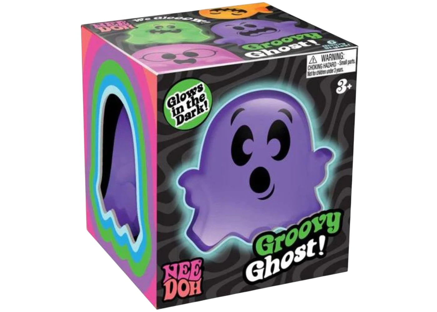 NeeDoh Glowy Ghost Squishy Fidget Toy (Random Facial Expression) Purple -1