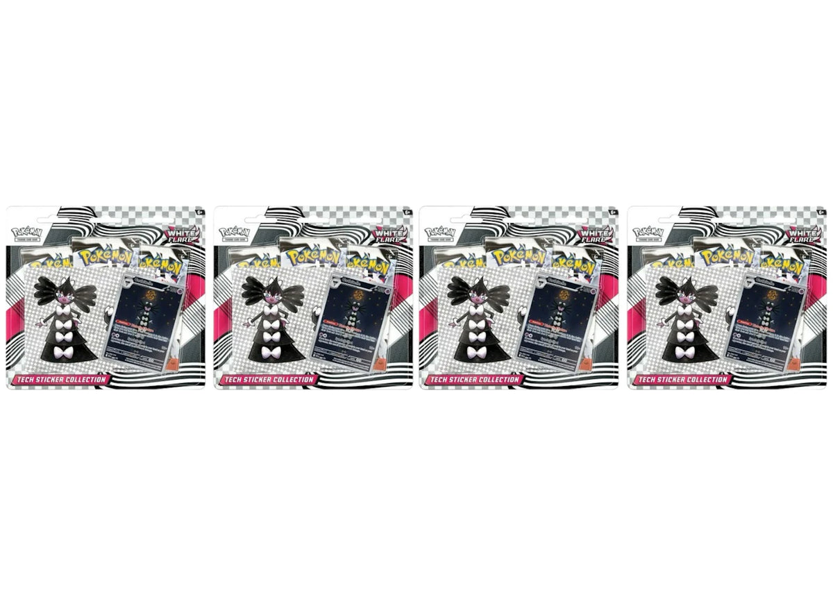 2025 Pokémon Scarlet & Violet White Flare Tech Sticker Collection Blister Pack 4x Lot -1