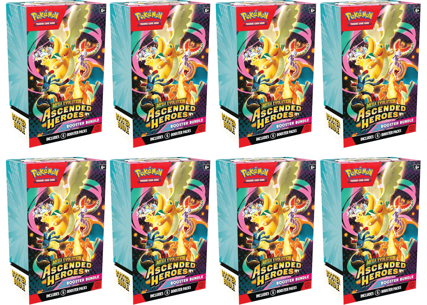 2026 Pokémon Mega Evolution Ascended Heroes Booster Bundle 8x Lot -1