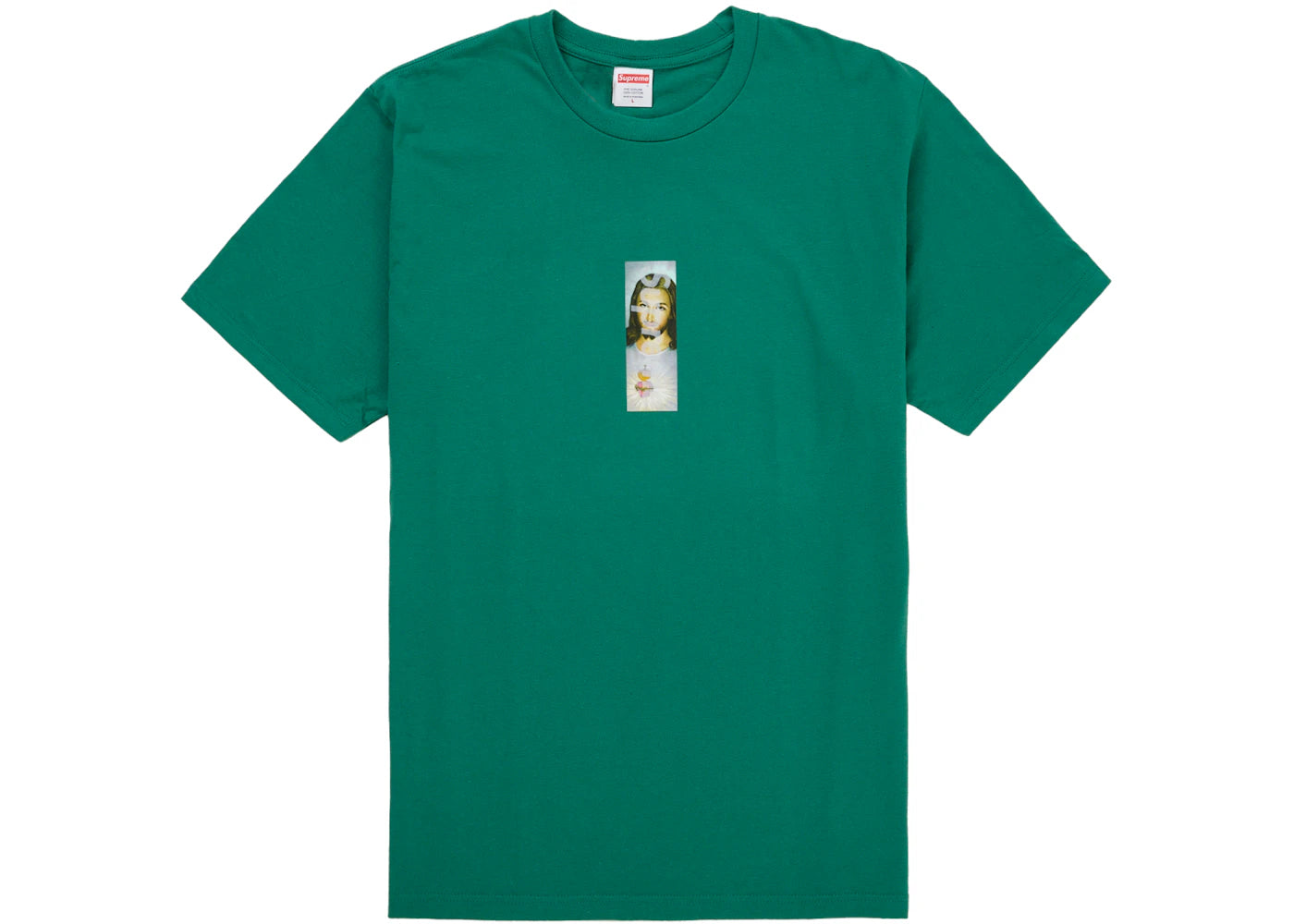 Supreme Prayer Card Box Logo Tee Light Pine -1