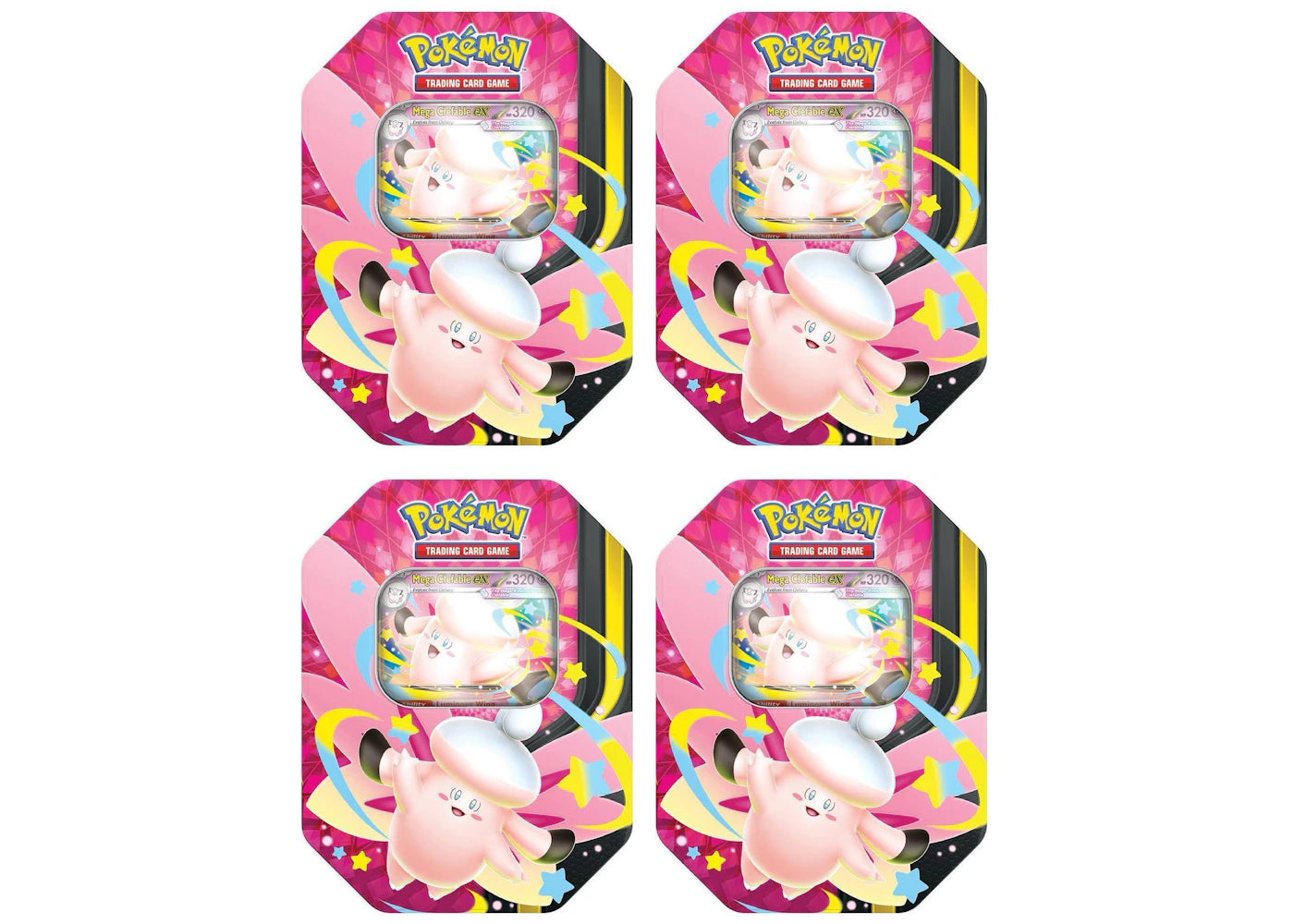 2026 Pokémon Mega Clefable Mega Moonlit Tin 4x Lot -1