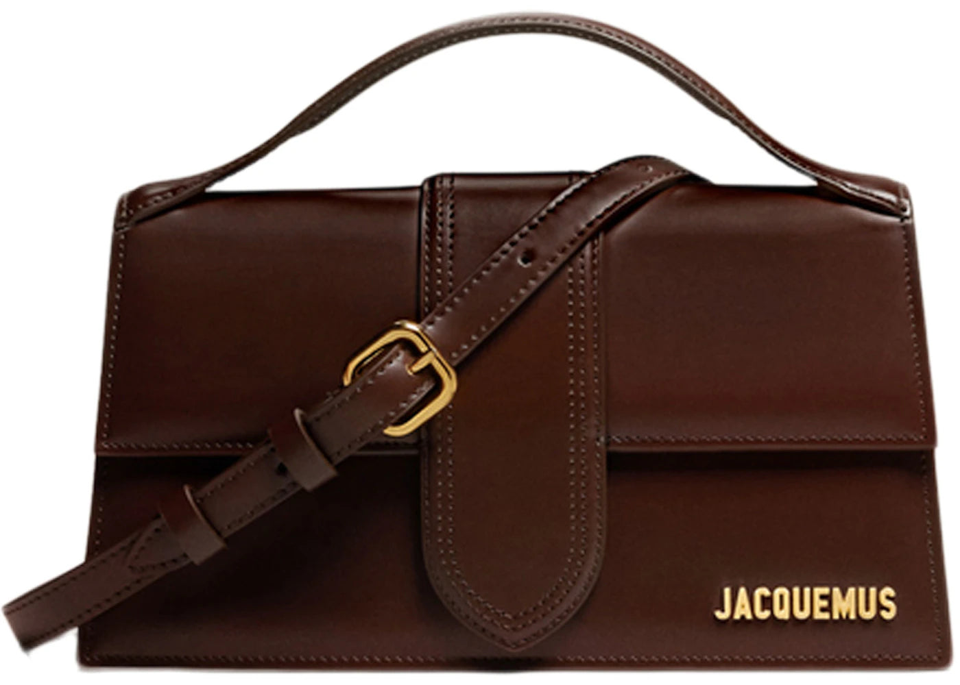 Jacquemus Le Grand Bambino Crossbody Flap Bag Dark Brown -1