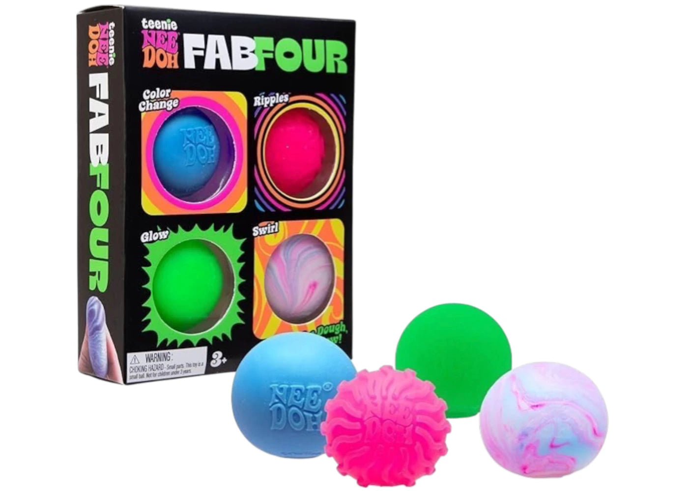 NeeDoh Teenie Fab Four Squishy Fidget Toy Set of 4 Mullticolor -1