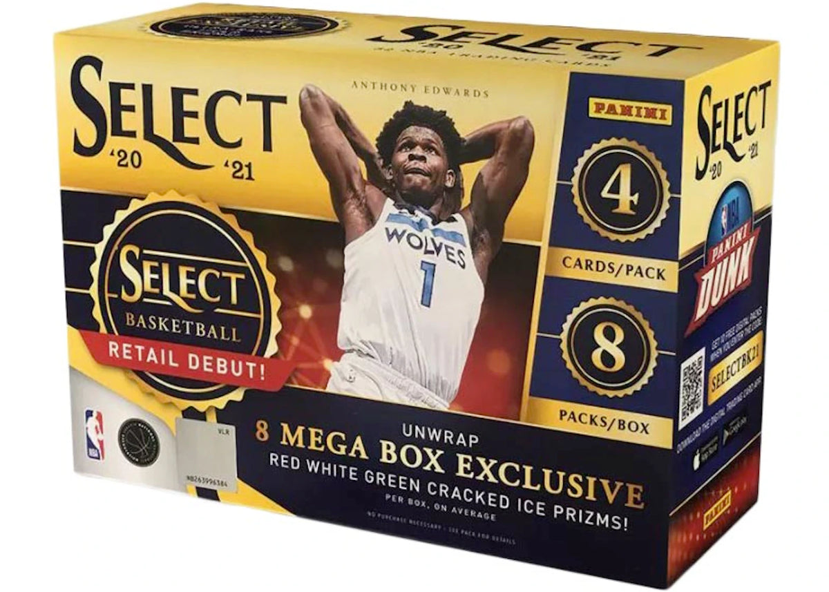 2020-21 Panini Select Basketball Mega Box (Red/White/Green Cracked Ice Prizms) -1