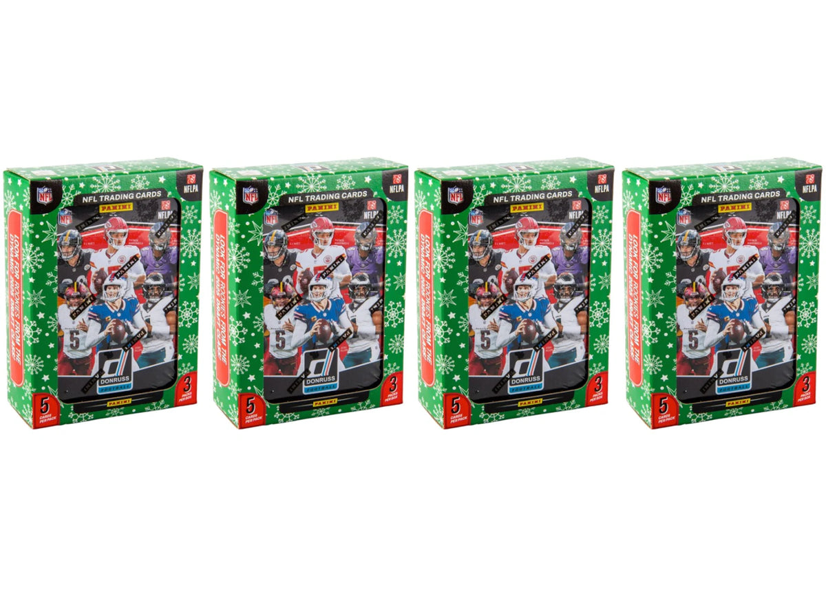 2025 Panini Donruss Football Holiday Hobby Tin 4x Lot -1