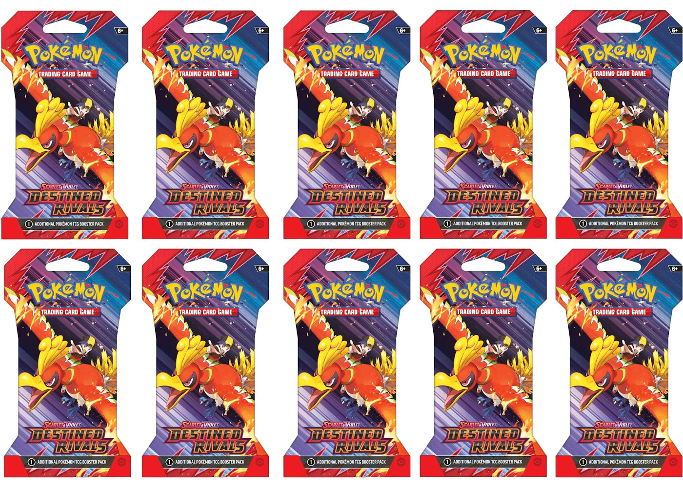 2025 Pokémon Scarlet & Violet Destined Rivals Booster Pack 10x Lot (Artwork May Vary) -1