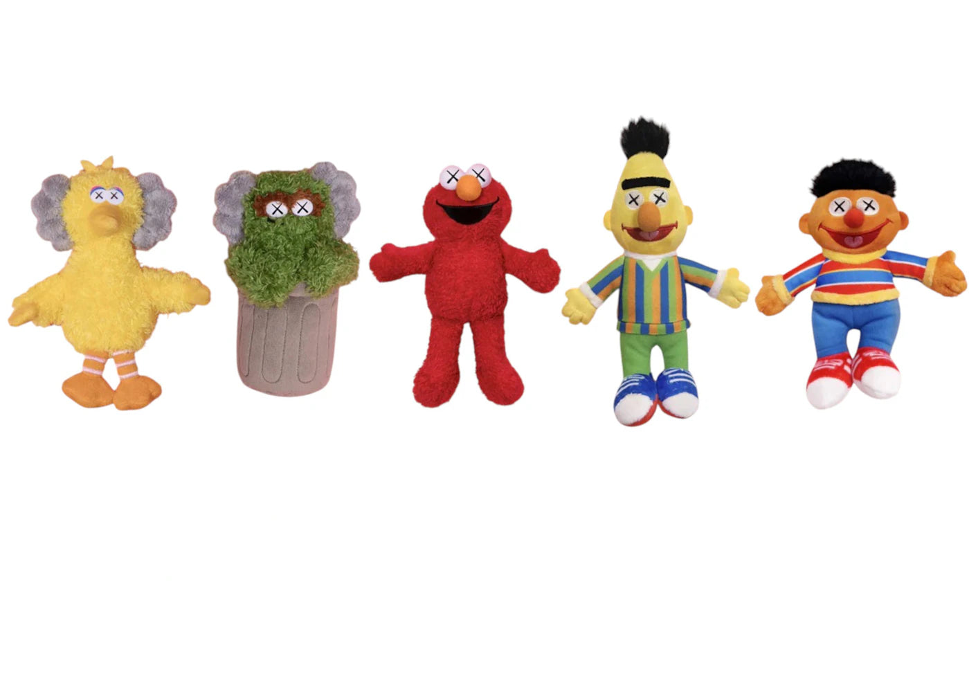 KAWS x Sesame Street Water Parade Plush Keychain Set of 5 -1