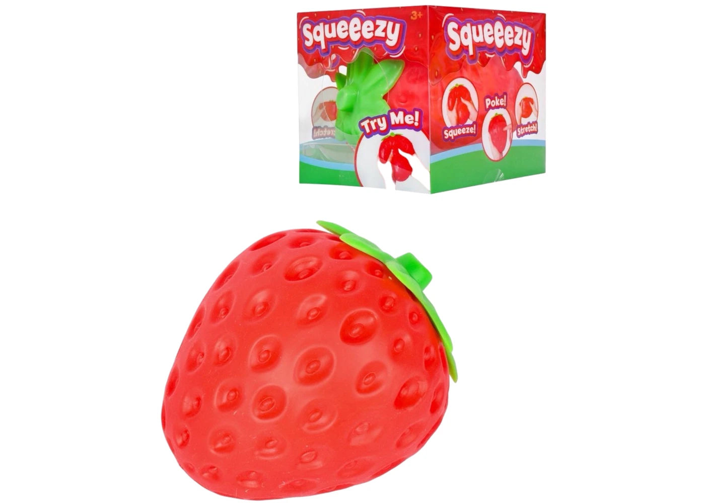 Sunny Days Entertainment Squeezy Strawberry Sensory Fidget Toy -1