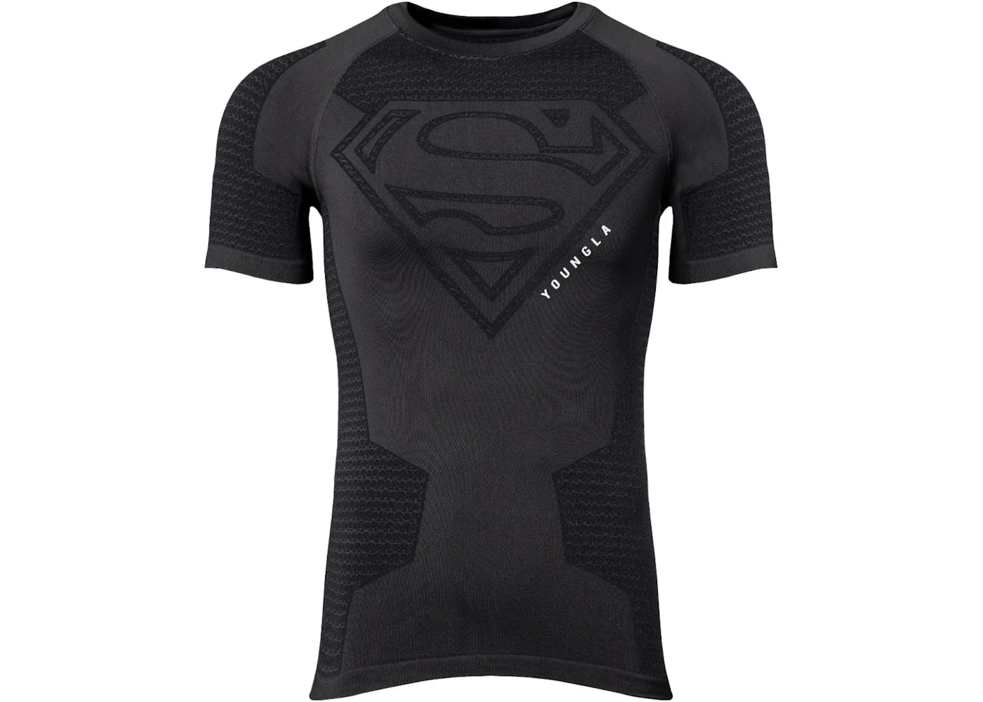 YoungLA x Superman Compression Tee Charcoal -1