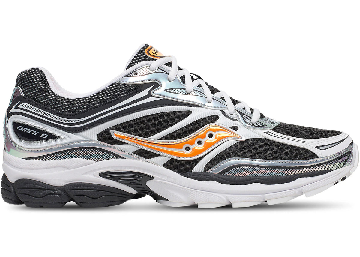 Saucony ProGrid Omni 9 Speed Shades White Black Orange -1