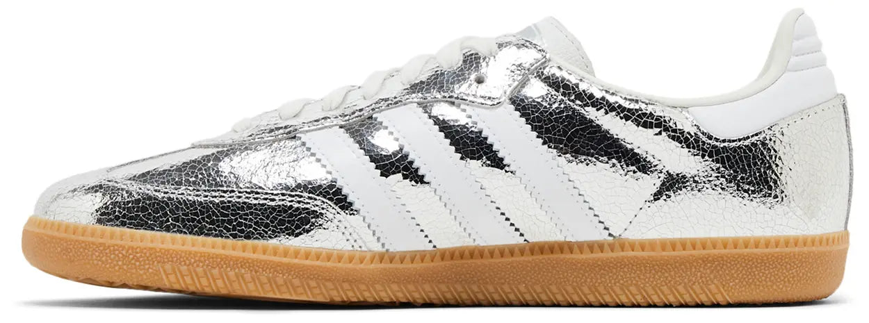 adidas Samba OG Silver Metallic Cracked Leather (W)