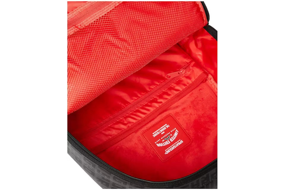 Sprayground Shark Central Split DLXSV Backpack Black/Red Inside