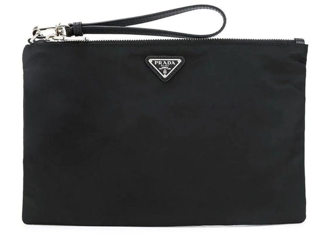 Prada Nylon Clutch Bag Small Black -1